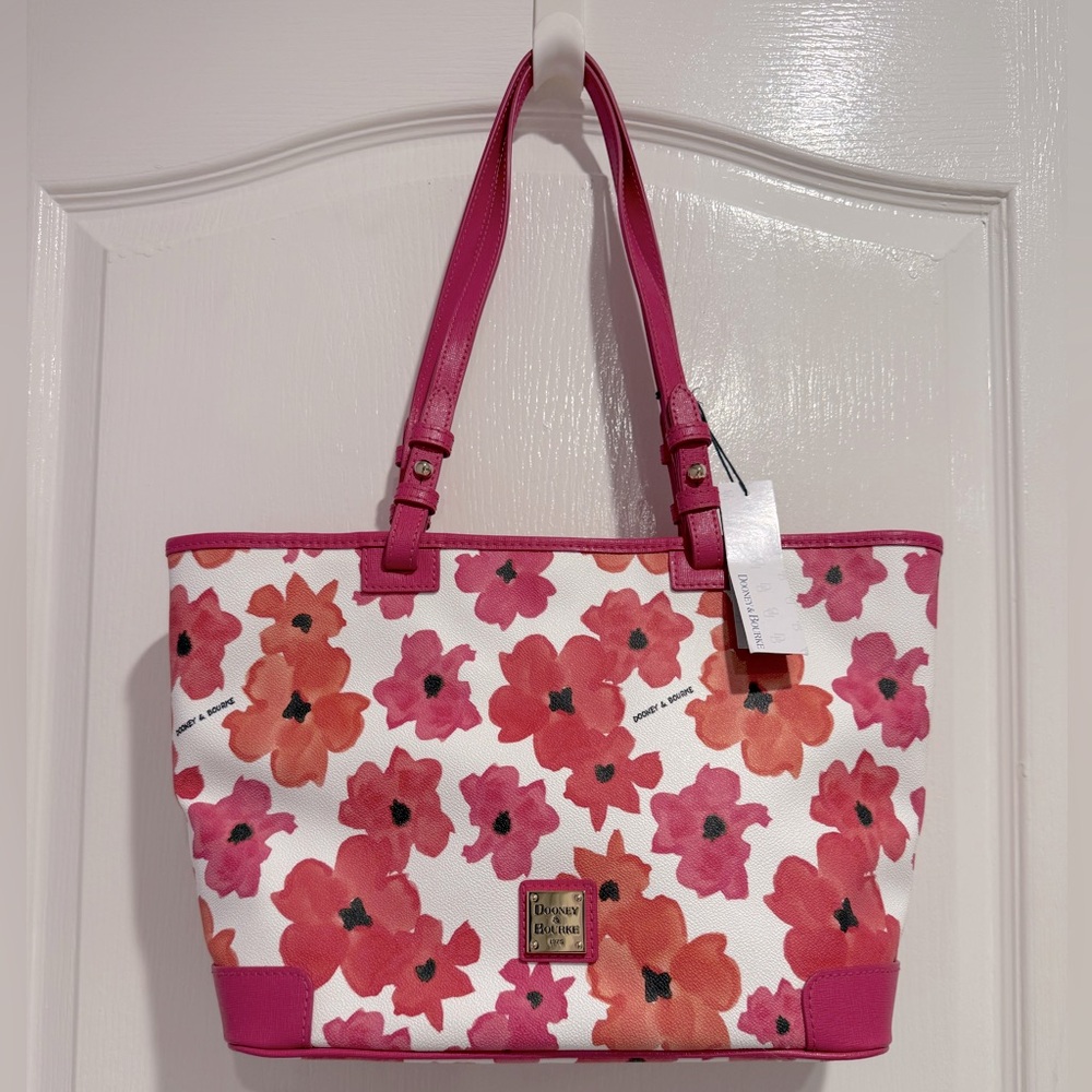 Brand New Dooney & Bourke Pink Bloom Leisure Tote - Picture 1 of 16